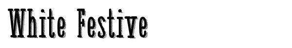 White Festive font preview